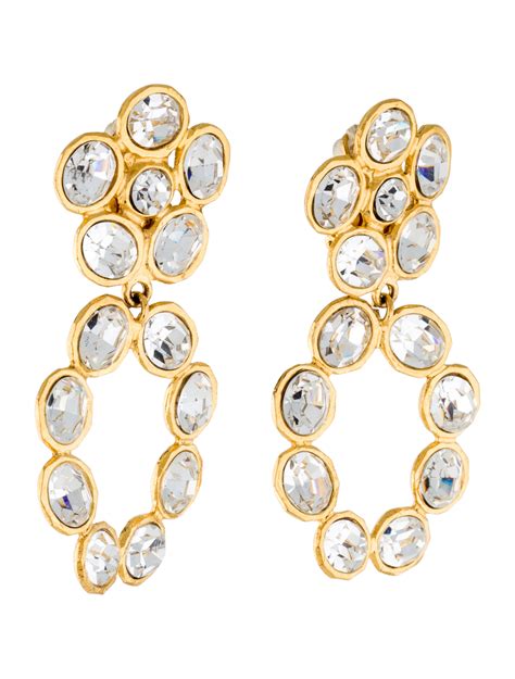 chanel crystal earrings replica backing|large chanel inspired earrings.